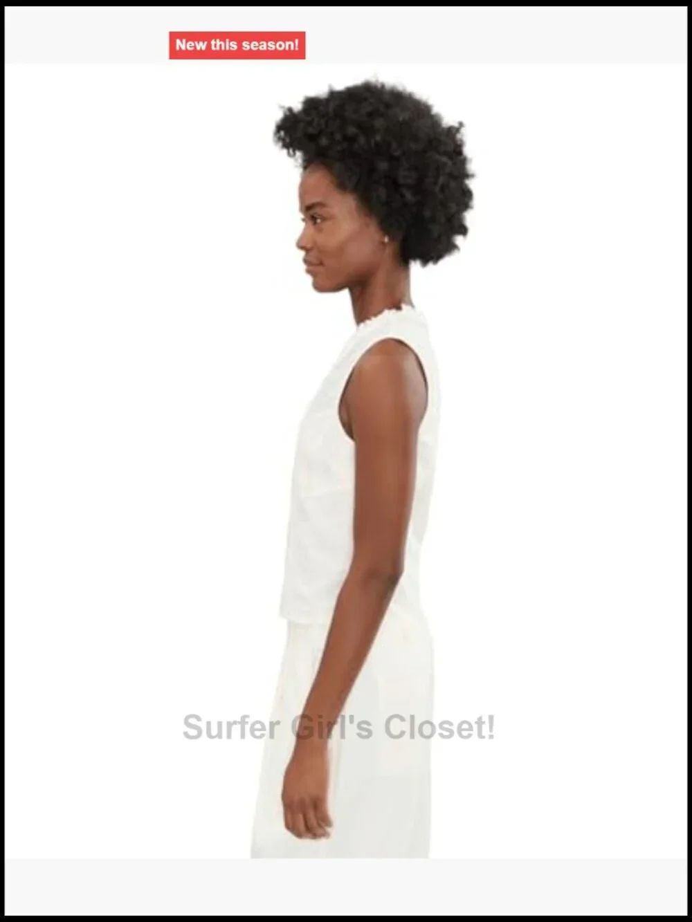 Sleeveless Pintucked Woven Top with Ruffles, 100% Cotton